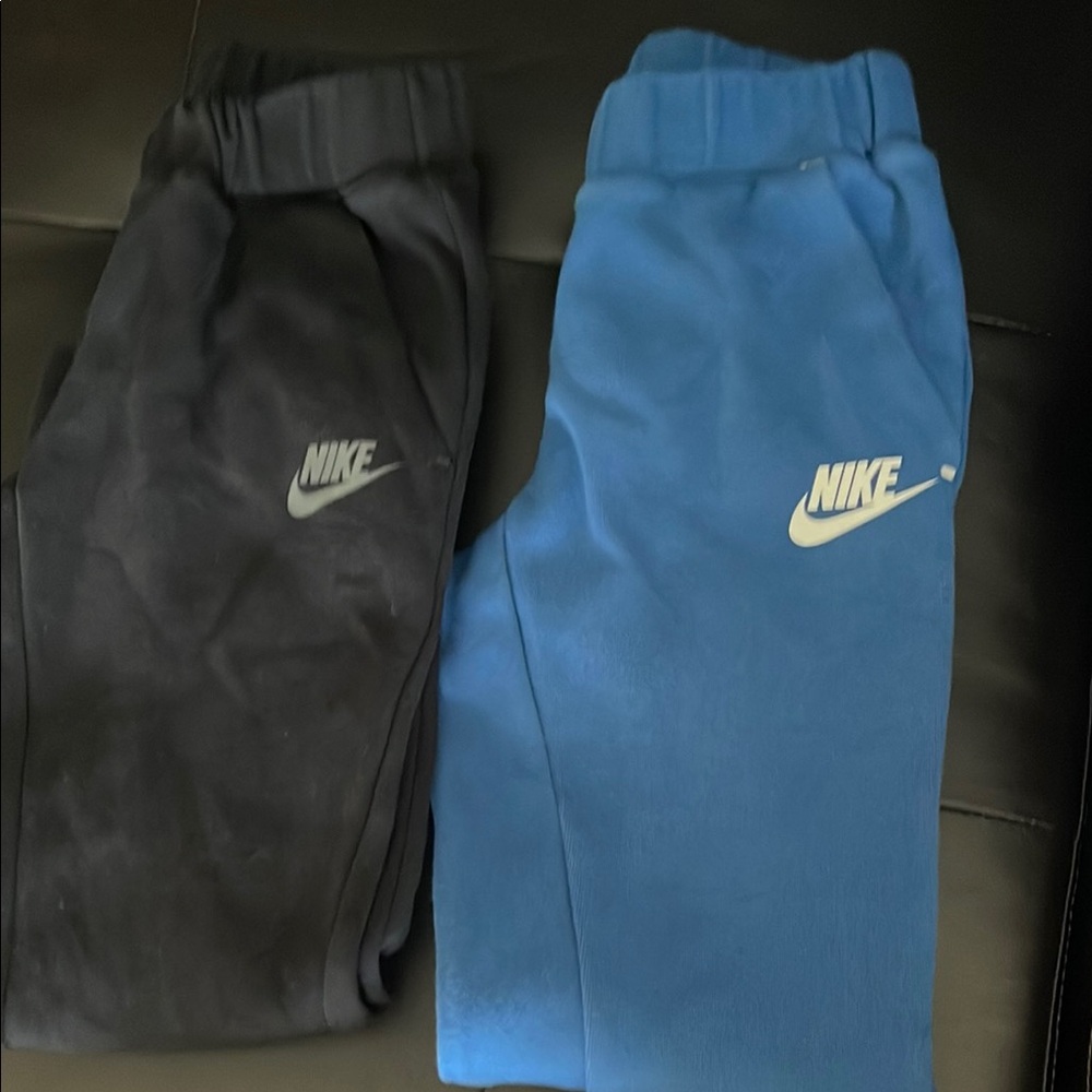 Nike Blue and Black Sweatpants for Ultimate Comfort